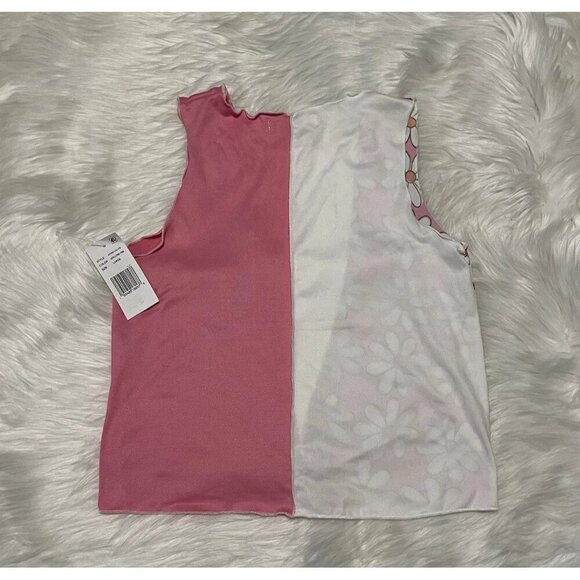 New Moa Moa Girls Daisy Floral Pink Short Sleeve Size L Large Made in USA - Picture 8 of 9